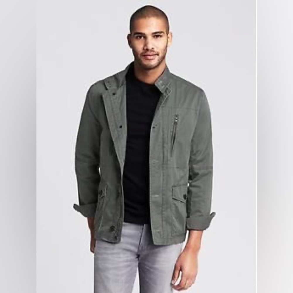 Banana Republic Men’s Olive Military Utility Jacket size Small